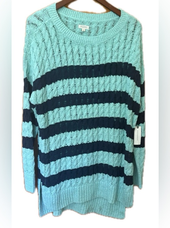 Anthropologie Sweaters - NWT Anthropologie Pilcro Cable Knit Striped Longline Med. Sweater- $128 RETAIL!